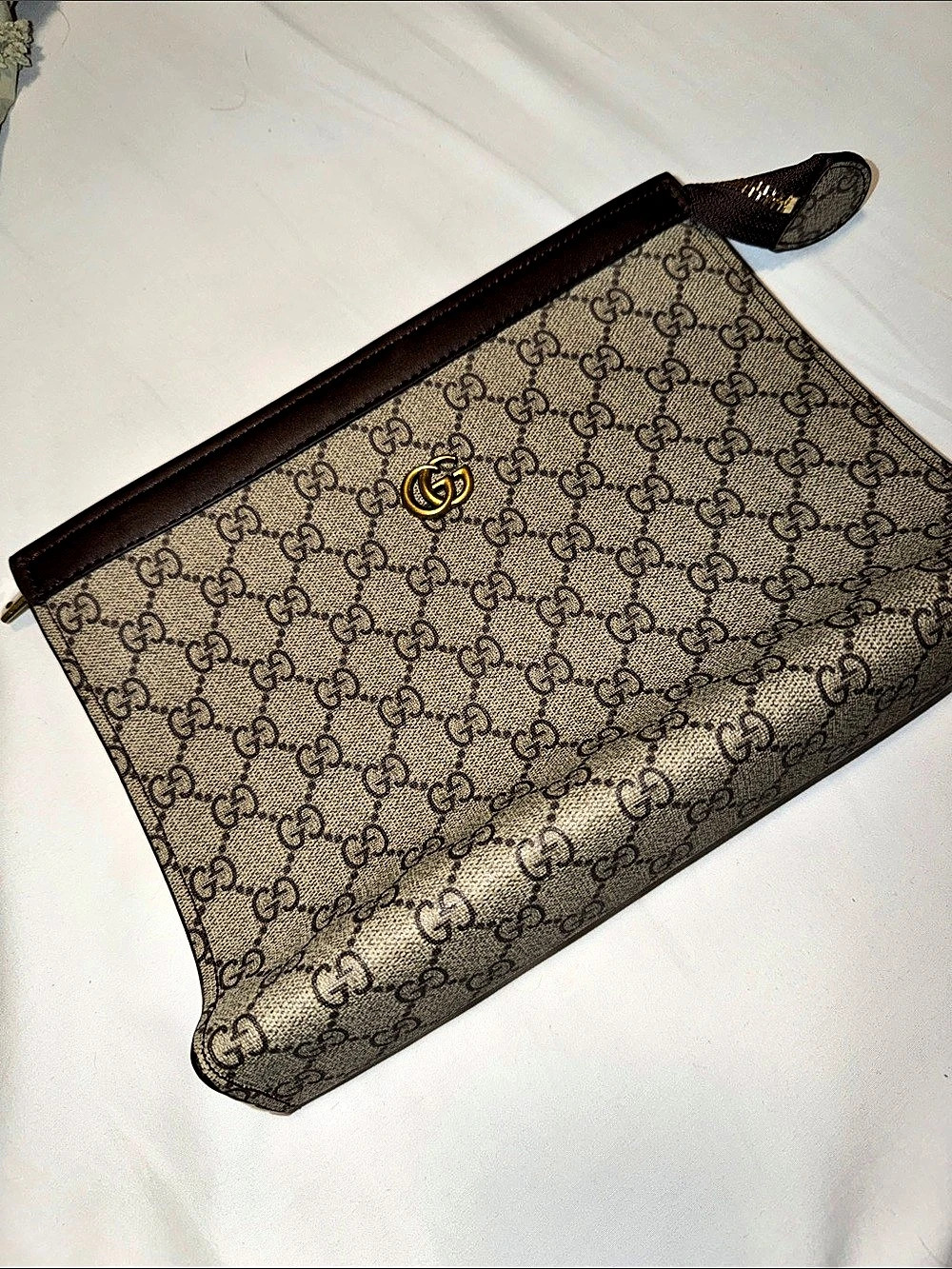Ophidia Supreme Pouch Wristlet in Brown